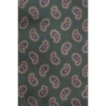 Liberty of London silk tie with a green background and a paisley design