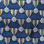 Dunhill silver medal design silk tie
