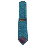 The Silk Company bright green, blue and red silk tie