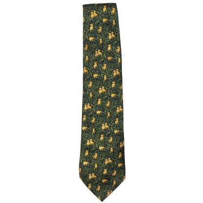 Jermyn Street silk tie with a design of lion cubs