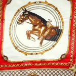 B&Balos Horse design silk square