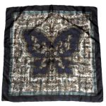 Butterfly print silk scarf