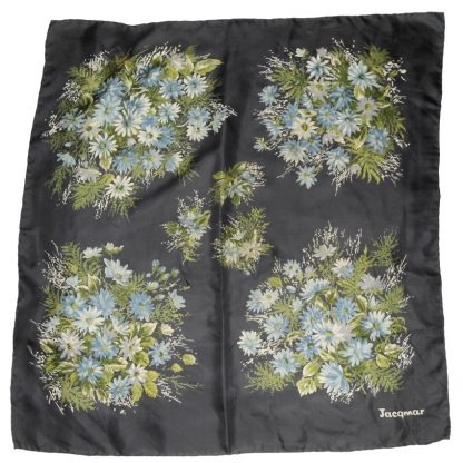 Jacqmar flower design silk scarf