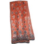 Jane Shilton long fleru de lis silk scarf