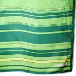 Jacqmar green and pink striped silk scarf