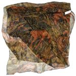 Large chiffon silk scarf with a design of jungle animals