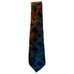 Multi colour hand painted silk tie
