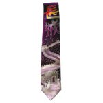 Hand painted silk tie in shades of purple
