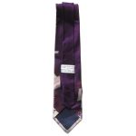 Hand painted silk tie in shades of purple
