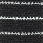 Black and white narrow silk knit tie
