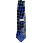 Cecil Gee London silk tie with a blue, grey and black design