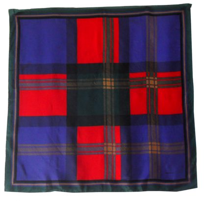 Sevini check and plaid silk scarf