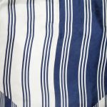Blue and white stripe silk scarf