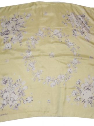 Jacqmar lemon flower design silk scarf