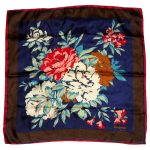 Vintage Jacqmar of London bright flower design silk scarf