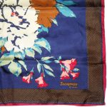 Vintage Jacqmar of London bright flower design silk scarf