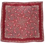 Paisley and flower design silk scarf
