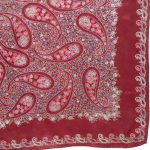 Paisley and flower design silk scarf