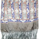 Long silk satin jacquard scarf