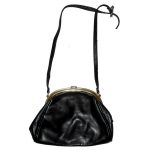 Jane Shilton black snakeskin and leather shoulder bag