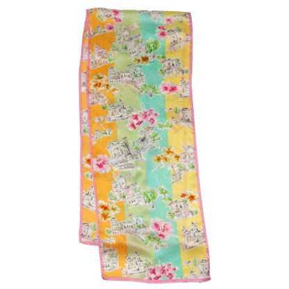 Talbots long silk satin scarf