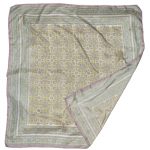 Soft green and mauve silk scarf