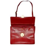 Jelen Paris red grained leather briefcase