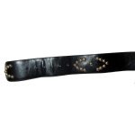Furla black leather studded belt
