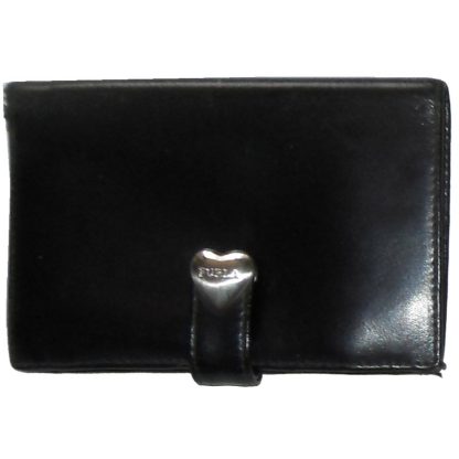 Furla black leather purse wallet