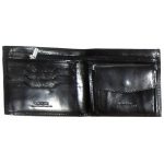 Ochnik black leather bifold wallet