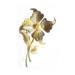 Flower brooch with a pearl centre
