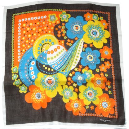 Pierre Baccara Paris bright design wool scarf