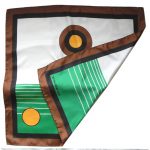 Elio Berhanyer abstract design silk scarf