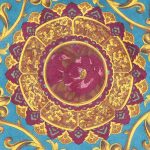 Large jacquard silk scarf