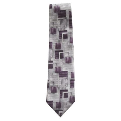 Pierre Cardin purple and silver jacquard silk tie