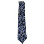 Turnbull and Asser blue and white paisley design silk tie