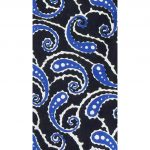 Turnbull and Asser blue and white paisley design silk tie