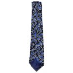 Turnbull and Asser blue and white paisley design silk tie