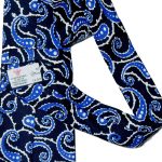 Turnbull and Asser blue and white paisley design silk tie