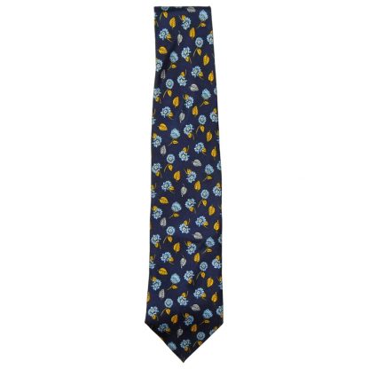 Leonard Studio flower design silk tie