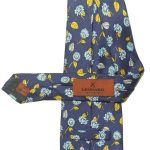 Leonard Studio flower design silk tie