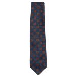 Ermnegildo Zegna blue and orange textured silk tie