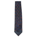 Ermnegildo Zegna blue and orange textured silk tie
