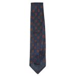 Ermnegildo Zegna blue and orange textured silk tie