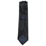 D&G Black textured silk tie with pink detail