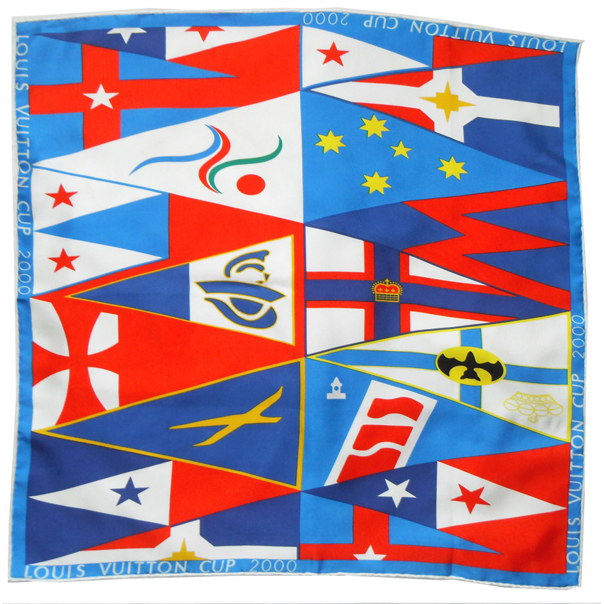 Louis Vuitton Limited Edition LV Cup 2000 Silk Scarf - Yoogi's Closet