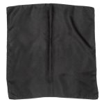 Black silk pocket square with hand rolled edges