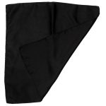 Black silk pocket square with hand rolled edges