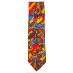 Claudius Como bright design silk tie