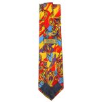 Claudius Como bright design silk tie